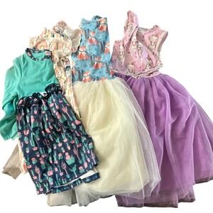 Pete + Lucy Dress Bundle Girls 10/12 Fox Cactus Rainbow Unicorn Kitty Cat
